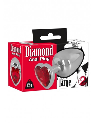 Stalowy korek analny Diamond Anal Plug - Korki analne stalowe - 1