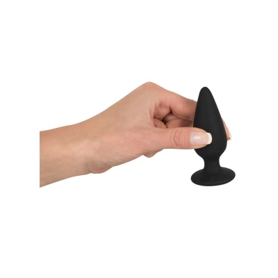 Korek analny Heavy Plug M – stożkowy silikon, obciążenie 75 g, dł. 8,9 cm, śred. 1,3–3,1 cm - 1