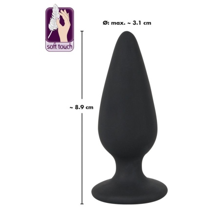 Korek analny Heavy Plug M – stożkowy silikon, obciążenie 75 g, dł. 8,9 cm, śred. 1,3–3,1 cm - 6