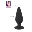 Korek analny Black Velvets Heavy Plug S – stożkowy, obciążony 40 g, długość 7,8 cm, średnica 1,1–2,7 cm - 6