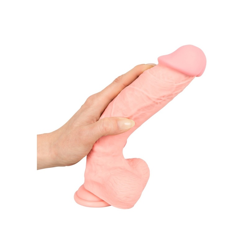Realistyczne dildo silikonowe Medical Silicone 24 cm z przyssawką i nieporowatą powierzchnią - 2
