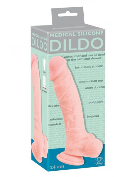 Dildo Medical Silicone 24 cm - Dilda realistyczne - 3