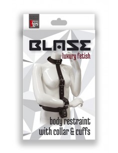 Uprząż BDSM Blaze Restraint Body Harness With Collar - Uprzęże BDSM - 1