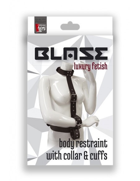 Uprząż BDSM Blaze Restraint Body Harness With Collar - Uprzęże BDSM - 1