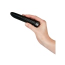 Wibrator Ladyfinger Schwarz – rowkowany trzon, zakrzywiona końcówka, 13 cm - 1