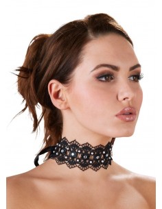 Choker Stickereiband - Chokery, obroże i smycze - 1 2