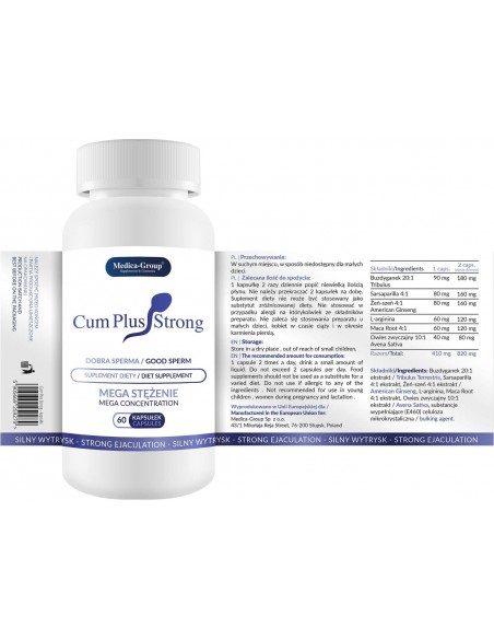Ogromny wytrysk Cum Plus Strong 60 kaps. - Dłuższa i mocniejsza erekcja - 5