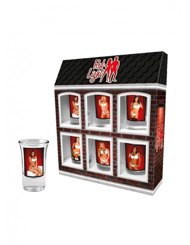 Zestaw 6 kieliszków 35 ml Red Light Kobiety - Wieczór kawalerski - 1