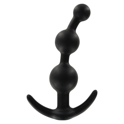 Plug analny Sweet Sensation Black z trzema stopniowanymi koralikami, 13 cm - 1 2