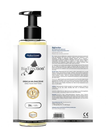 Stymulujący żel intymny Big Erection - Lubrykanty stymulujące - 5