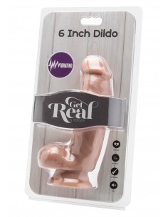 Realistyczny wibrator Dildo Cock 6 Inch W/ Balls Flesh Vibr. - Wibratory Realistyczne - 1 2