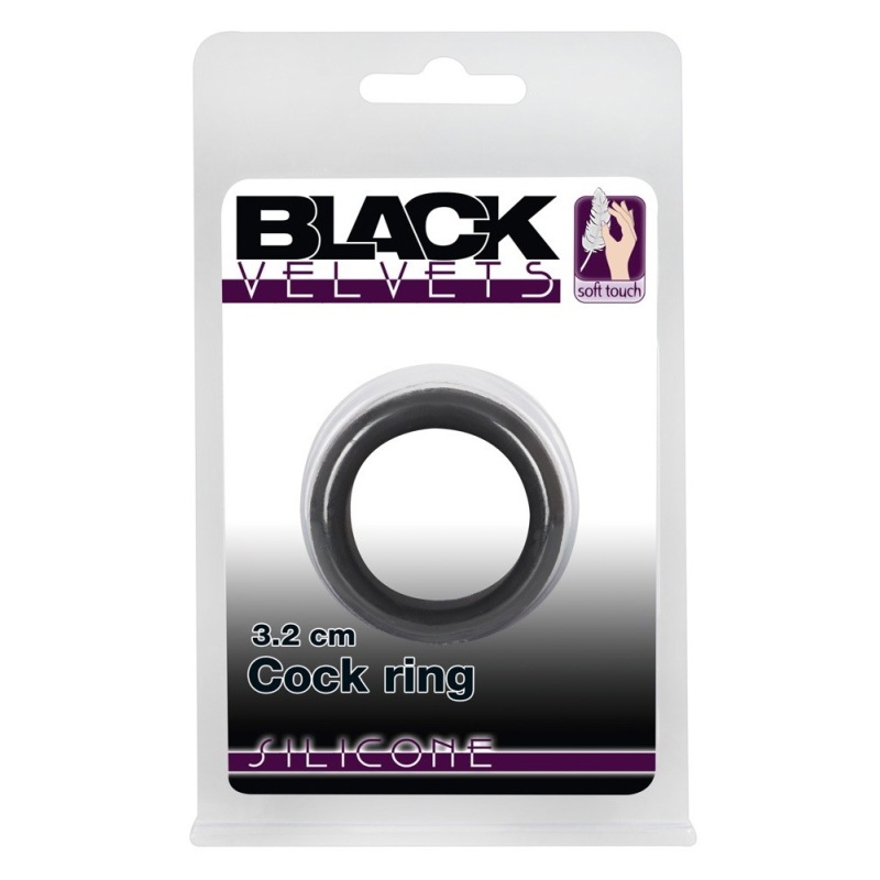 Pierścień erekcyjny Cock Ring – bezszwowy silikon Soft Touch i PU, średnica wewnętrzna 3,2 cm - 2