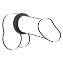Pierścień erekcyjny Cock Ring – bezszwowy silikon Soft Touch i PU, średnica wewnętrzna 3,2 cm - 5