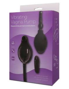 Pompka z wibracjami do waginy VAGINA PUMP BLACK - Pompki do sutków i pochwy - 1 2