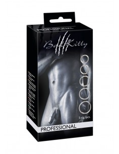 Zestaw pierścieni erekcyjnych Bk Metall-Ringe 5 szt. - Pierścienie erekcyjne niewibrujące - 1 2