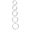 Zestaw 5 pierścieni erekcyjnych Professional na penisa i jądra – stal węglowa 5 mm, Ø 3,1–5 cm - 3
