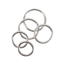Zestaw 5 pierścieni erekcyjnych Professional na penisa i jądra – stal węglowa 5 mm, Ø 3,1–5 cm - 4