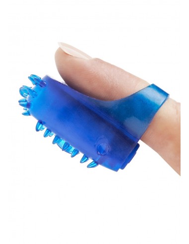 Pierścień na Penisa wibrujący Flex Ring And Finger Vibe Niebieski - Pierścienie erekcyjne wibrujące - 1