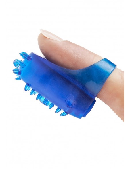 Pierścień na Penisa wibrujący Flex Ring And Finger Vibe Niebieski - Pierścienie erekcyjne wibrujące - 1