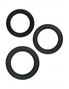 Zestaw pierścieni erekcyjnych Diversity Rings Neon Black - Pierścienie erekcyjne niewibrujące - 1