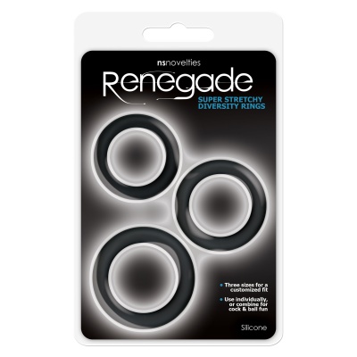Pierścienie erekcyjne Diversity Rings – zestaw 3 elastycznych obręczy (3,0–4,0 cm) - 1 2