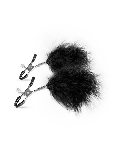 Klamry na sutki Adjustable Nipple Clamps With Feathers - Klamry i klipsy na sutki - 2