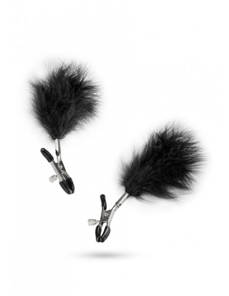 Klamry na sutki Adjustable Nipple Clamps With Feathers - Klamry i klipsy na sutki - 3