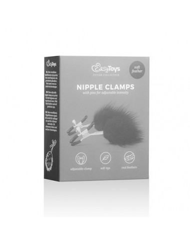 Klamry na sutki Adjustable Nipple Clamps With Feathers - Klamry i klipsy na sutki - 8