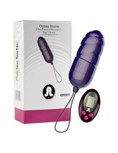 Jajeczko wibrujące Ad Ocean Storm Dark Blue + Mini Lrs Control - Wibratory Jajeczka - 2 2