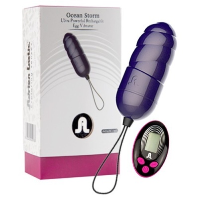 Jajko wibracyjne Ocean Storm Dark Blue - 10 funkcji wibracji, sterowanie Mini LRS Control i powłoka ABS - 2 2