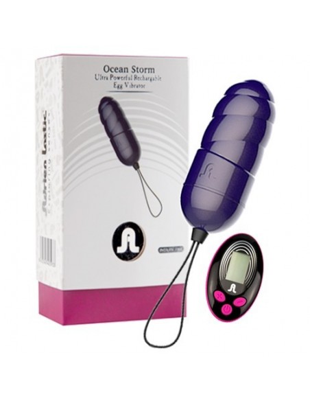 Jajeczko wibrujące Ad Ocean Storm Dark Blue + Mini Lrs Control - Wibratory Jajeczka - 1