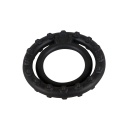 Pierścień erekcyjny Clitoral Mass Silicone Ring — podwójny pierścień na penisa i jądra z prętem stymulacyjnym, silikon, średnice - 1