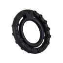Pierścień erekcyjny Clitoral Mass Silicone Ring — podwójny pierścień na penisa i jądra z prętem stymulacyjnym, silikon, średnice - 3