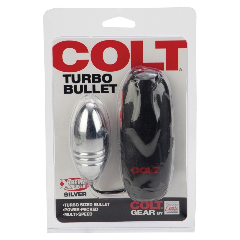 Wibrator Turbo Bullet Silver z trybami multi-speed, 7,5 cm - 2