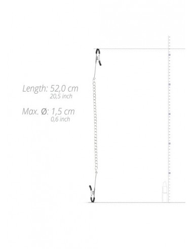 Klamry na sutki Long Nipple Clamps With Chain - Klamry i klipsy na sutki - 5