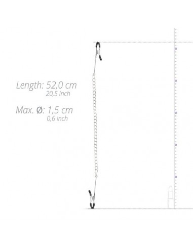 Klamry na sutki Long Nipple Clamps With Chain - Klamry i klipsy na sutki - 9