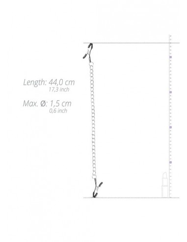 Klamry na sutki Classic Nipple Clamps With Chain - Klamry i klipsy na sutki - 5