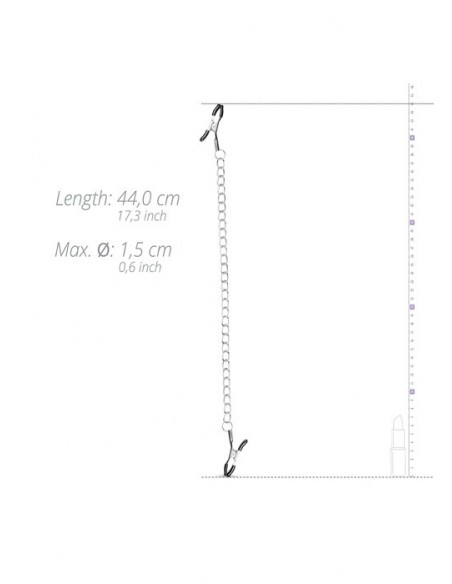 Klamry na sutki Classic Nipple Clamps With Chain - Klamry i klipsy na sutki - 5