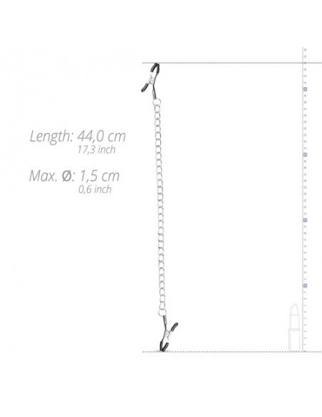 Klamry na sutki Classic Nipple Clamps With Chain - Klamry i klipsy na sutki - 9