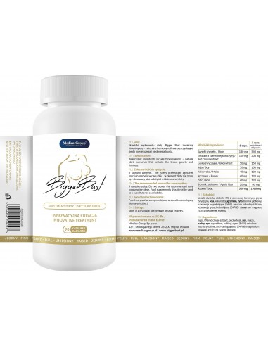 Powiększenie piersi BigerBust 90 kaps. - Powiększenie piersi, ujędrnienie pośladków - 3