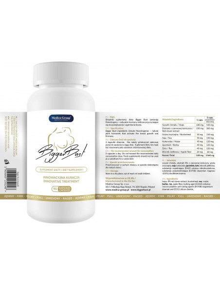 Powiększenie piersi BigerBust 90 kaps. - Powiększenie piersi, ujędrnienie pośladków - 3