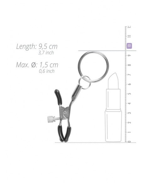 Klamry na sutki Metal Nipple Clamps With Ring - Klamry i klipsy na sutki - 5