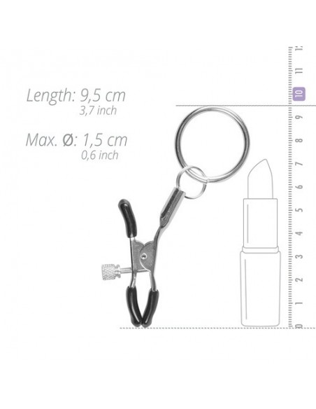 Klamry na sutki Metal Nipple Clamps With Ring - Klamry i klipsy na sutki - 9