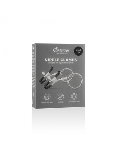 Klamry na sutki Metal Nipple Clamps With Ring - Klamry i klipsy na sutki - 10