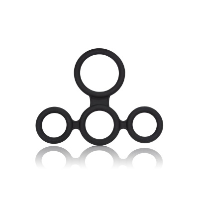 CalExotics Big Man's Spreader 4-ring – silikonowy pierścień erekcyjny, 5 cm - 1