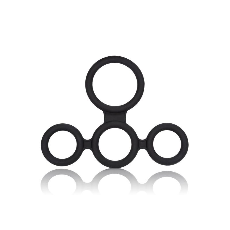 CalExotics Big Man's Spreader 4-ring – silikonowy pierścień erekcyjny, 5 cm - 1