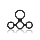 CalExotics Big Man's Spreader 4-ring – silikonowy pierścień erekcyjny, 5 cm - 1