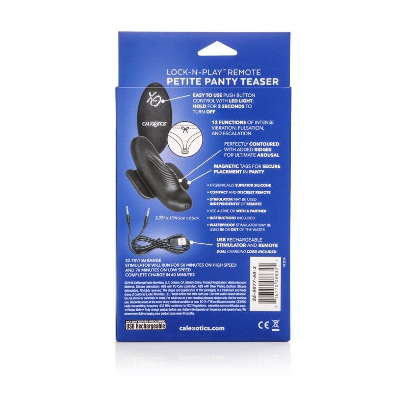 Wibrator Remote Panty Teaser Black z magnetycznym mocowaniem, 11,5 cm - 7