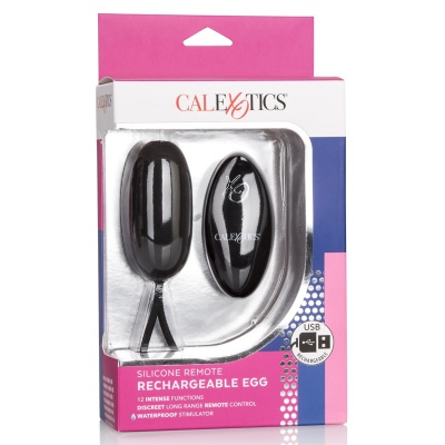 Jajko erotyczne Remote Rechargeable Egg Black 7 cm z pilotem - 1