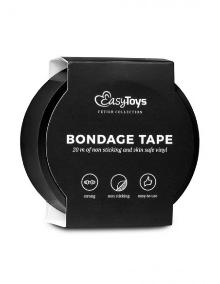 Taśma BDSM Black Bondage Tape 20 m - Taśmy, szarfy do krępowania - 1
